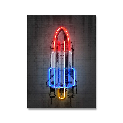 Poster Fusée Tricolore